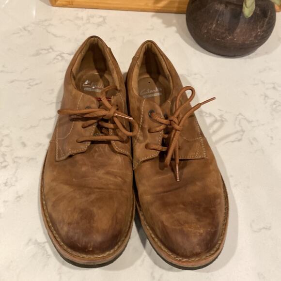 Clarks Collection Edgewick Plain Oxford Comfort leather distressed brown sz 13 main image 7